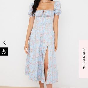 House of CB Tallulah dress in blue vintage floral print size L